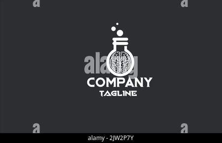 Minimale kreative BRAIN-Logo-Vorlage Stock Vektor