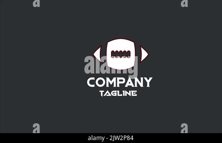Vorlage für das „Minimal american Football“-Logo Stock Vektor