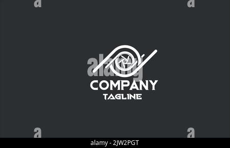 Vorlage mit minimalem Kamerallogo Stock Vektor