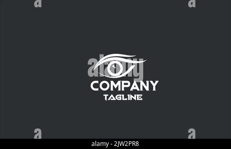 Minimale Vorlage für das digitale Eye-Logo Stock Vektor