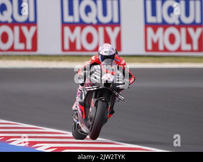 Misano Adriatico, Italien. 02. September 2022. 41 AleixE spargaro Aprilia Rennen im Freien Training - Gran Premio di San Marino e della riviera di Rimini 2-3-4 Settembre 2022, Misano Adriatico 2 Settembre 2022. Kredit: Unabhängige Fotoagentur/Alamy Live Nachrichten Stockfoto