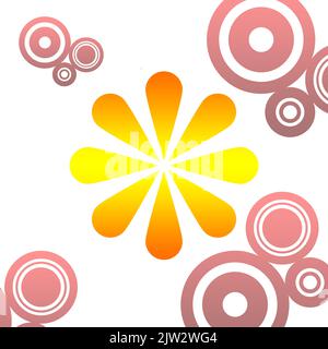 Neue bunte Blumenmuster Design Illustrator Design png Stockfoto