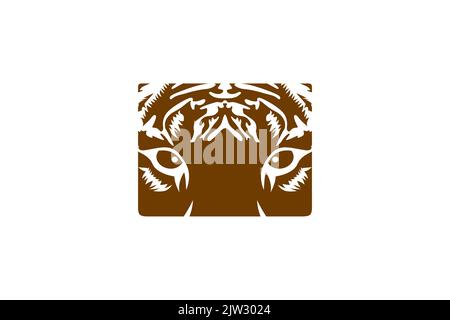 Tiger Gaze Logo, Tiger Eyes Face Logo Vektor-Design Stock Vektor