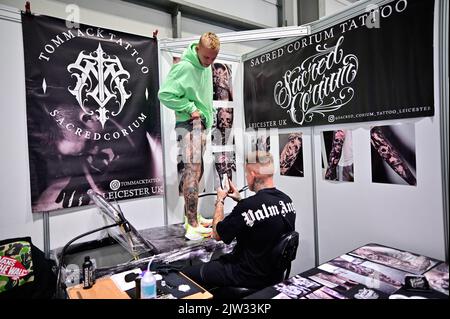 London, Vereinigtes Königreich . 03. September 2022. Die Big London Tattoo Show fand im Excel London, London, UK statt. - 3.. September 2022. Quelle: Siehe Li/Picture Capital/Alamy Live News Stockfoto