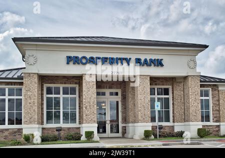 Houston, Texas USA 12-05-2021: Prosperity Bank Exterieur und Haupteingang in Houston, TX. Bank Holding mit Sitz in Houston, TX. Stockfoto