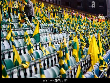 Norwich, Großbritannien. 03. September 2022. Ein allgemeiner Blick auf den Boden vor dem Sky Bet Championship-Spiel zwischen Norwich City und Coventry City in der Carrow Road am 3. 2022. September in Norwich, England. (Foto von Mick Kearns/phcimages.com) Credit: PHC Images/Alamy Live News Stockfoto