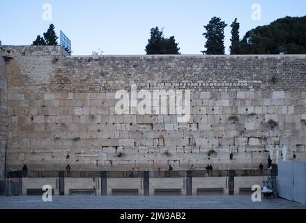 Alte heilige Stadt Jerusalem, Heilige westliche Mauer für juden. Foto der Klagemauer Stockfoto