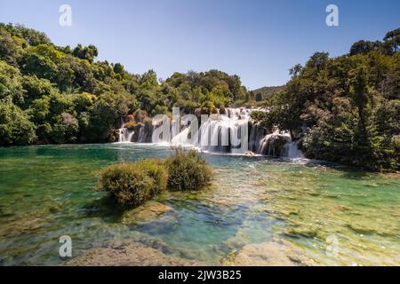 Wunderschöne krka Wasserfälle in Kroatien Stockfoto