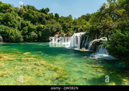 Wunderschöne krka Wasserfälle in Kroatien Stockfoto