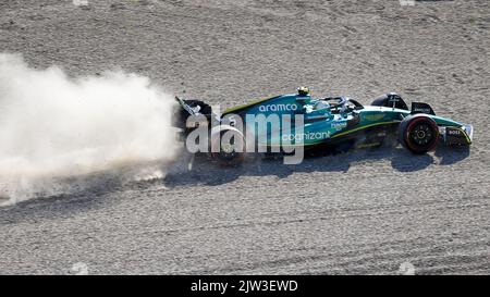 ZANDVOORT - Sebastian Vettel (Aston Martin) beim Qualifying vor dem Großen Preis der Niederlande F1 auf dem Circuit Zandvoort am 3. September 2022 in Zandvoort, Niederlande. REMKO DE WAAL Stockfoto