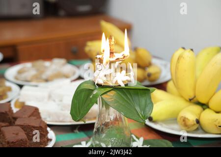 Öllampe aus Messing ein Stockfoto