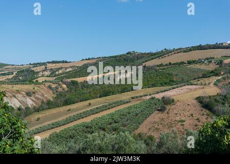 Abruzzen ist eine italienische Region östlich von Rom, zwischen der Adria und dem Apennin. Stockfoto