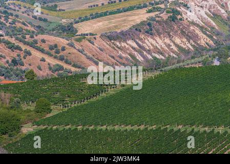 Abruzzen ist eine italienische Region östlich von Rom, zwischen der Adria und dem Apennin. Stockfoto