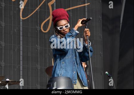 LITTLE SIMZ tritt am 28.. August 2022 beim Connect Festival im Royal Highland Centre Edinburgh auf Stockfoto