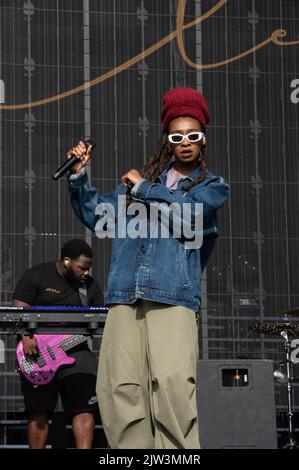 LITTLE SIMZ tritt am 28.. August 2022 beim Connect Festival im Royal Highland Centre Edinburgh auf Stockfoto