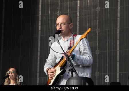 Bombay Bicycle Club tritt am 28.. August 2022 beim Connect Festival im Royal Highland Centre Edinburgh auf Stockfoto