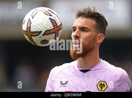 Wolverhampton Wanderers Torwart Jose Sa während des Premier League Spiels im Molineux Stadium, Wolverhampton. Bilddatum: Samstag, 3. September 2022. Stockfoto