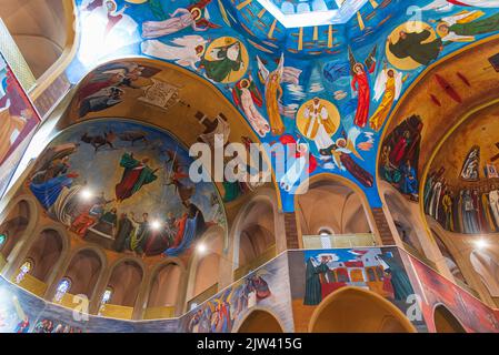 Das Heiligtum von Santa Rita da Cascia ist ein religiöser Komplex, der aus verschiedenen Cascia-Strukturen besteht, in denen Santa Rita verehrt wird. Stockfoto