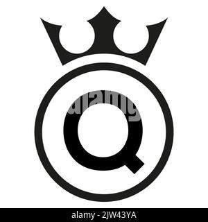 Einfaches rundes Logo, Buchstabe Q, Victor. Stock Vektor