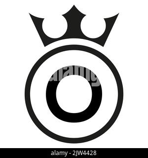 Einfaches rundes Logo, Buchstabe O, Victor. Stock Vektor