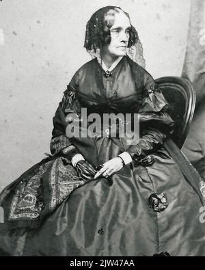 Ein Porträt von Jane Pierce, der Ehefrau und First Lady von Präsident Franklin Pierce, dem Präsidenten der USA von 13.. Stockfoto