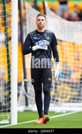 Wolves's Jos S‡ erwärmt sich am Samstag, 3.. September 2022, vor dem Premier League-Spiel zwischen Wolverhampton Wanderers und Southampton in Molineux, Wolverhampton. (Kredit: Gustavo Pantano | MI Nachrichten) Kredit: MI Nachrichten & Sport /Alamy Live Nachrichten Stockfoto