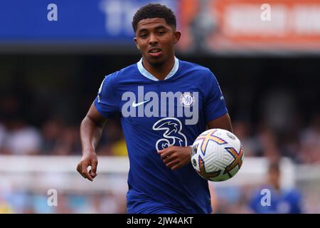 3.. September 2022; Stamford Bridge, Chelsea, London, England: Premier League Football, Chelsea gegen West Ham: Wesley Fofana von Chelsea Stockfoto