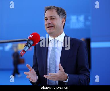 Spanien, Madrid - 30. Juni 2022: Belgiens Premierminister Alexander De Croo nimmt am NATO-Gipfel in Madrid, Spanien, Teil. Stockfoto