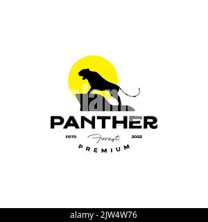 panther FOCUS Logo Design Vektor Stock Vektor