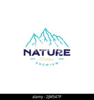 Vintage-Logo-Design mit Eisberg-Logo Stock Vektor