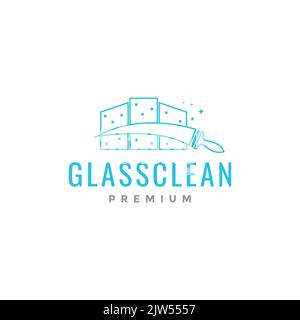 Logo-Design für Glasreiniger Stock Vektor