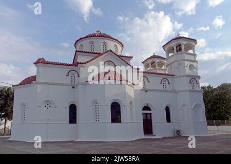 St. Nicolas Curch - Agios Nikolaos Kirche, Livadia, Tilos, Dodekanesische Inseln, südliche Ägäis, Griechenland Stockfoto