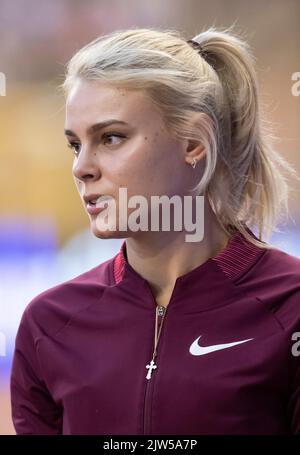 Yuliya Levchenko aus der Ukraine tritt beim Allianz Memorial Van Damme 2022, Teil der Diamond League-Serie 2022 bei King, beim Hochsprung der Frauen an Stockfoto