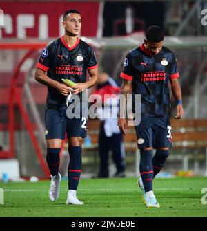 ENSCHEDE - Anwar El Ghazi vom PSV nach dem niederländischen Eredivisie-Spiel zwischen dem FC Twente und dem PSV im Stadion De Grolsch Veste am 3. September 2022 in Enschede, Niederlande. ANP OLAF KRAAK Stockfoto