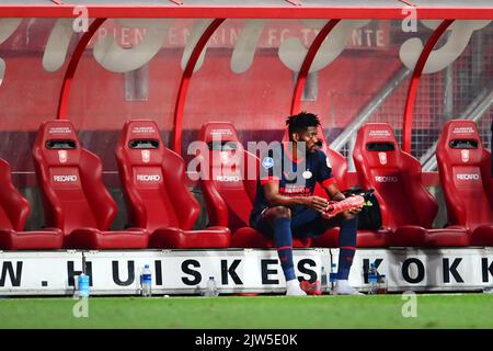 ENSCHEDE - Ibrahim Sangare vom PSV nach dem niederländischen Eredivisie-Spiel zwischen FC Twente und PSV im Stadion De Grolsch Veste am 3. September 2022 in Enschede, Niederlande. ANP OLAF KRAAK Stockfoto