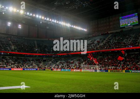 Curitiba, Brasilien. 03. September 2022. PR - Curitiba - 09/03/2022 - BRASILIANER A 2022, ATHLETICO PR X FLUMINENSE - Gesamtansicht des Stadions Arena da Baixada für das Spiel zwischen Athletico-PR und Fluminense für die brasilianische Meisterschaft A 2022. Foto: Gabriel Machado/AGIF/Sipa USA Quelle: SIPA USA/Alamy Live News Stockfoto