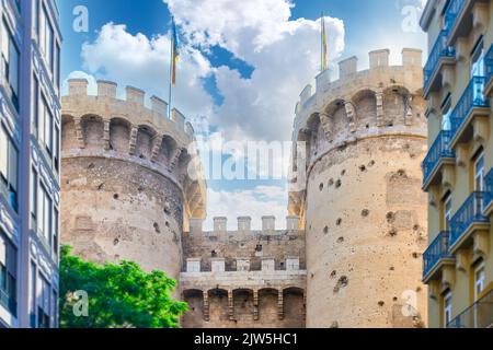 Quart Towers In Valencia, Spanien, 2022 Stockfoto