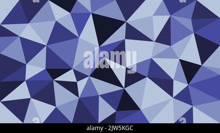 Das Muster ist polygonal im Verhältnis von 16 zu 9. Abstraktion. Monochromatisches Konzept. Eine Palette von trendigen Farben für 2022. Grafisches Design templat Stockfoto