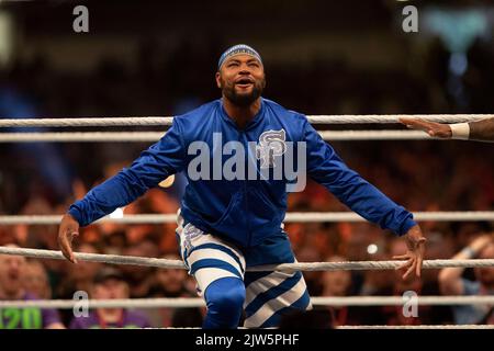 Cardiff, Wales, Großbritannien. 3. Sep, 2022. Der WWE ‘Clash beim Castle' Wrestling Event im Fürstentum Stadium in Cardiff. Kredit: Mark Hawkins/Alamy Live Nachrichten Stockfoto