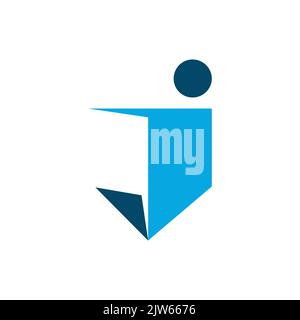 Buchstabe J Leute Logo Symbol Vektor Grafik Design Stock Vektor