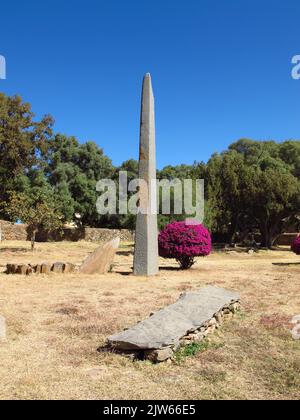 Obelisken in Axum, Äthiopien Stockfoto