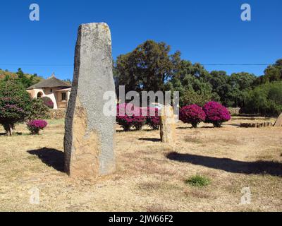 Obelisken in Axum, Äthiopien Stockfoto