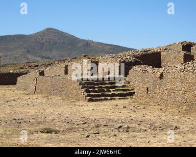 Palastruinen in Axum, Äthiopien Stockfoto