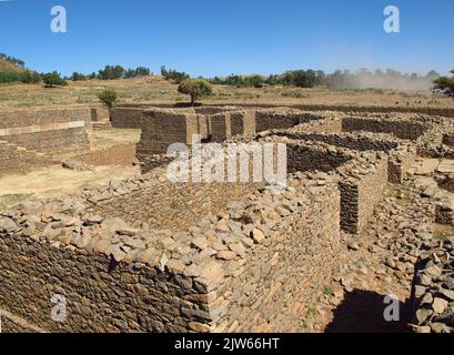 Palastruinen in Axum, Äthiopien Stockfoto