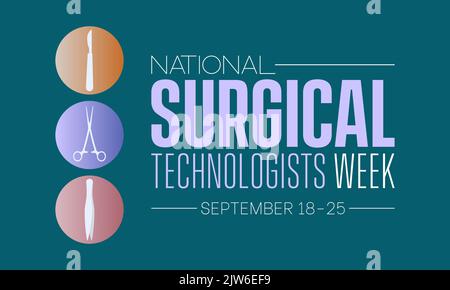 Vektorgrafik Design Konzept der National Operational Technologists Woche beobachtet jeden september. Stock Vektor