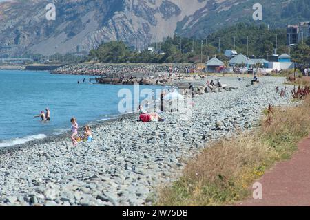 Sommer in Penmaenmawr, Nordwales Stockfoto
