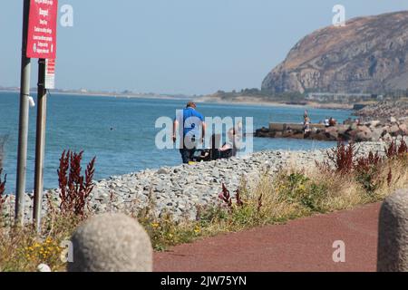 Sommer in Penmaenmawr, Nordwales Stockfoto