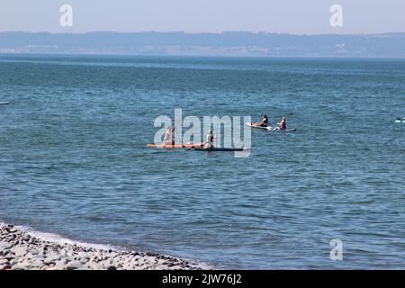 Sommer in Penmaenmawr, Nordwales Stockfoto