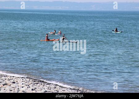 Sommer in Penmaenmawr, Nordwales Stockfoto