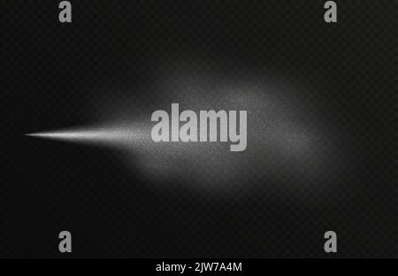 Wasserstrahleffekt, realistischer Kosmetiknebel, transparenter Zerstäuber-Spritzer. Stock Vektor